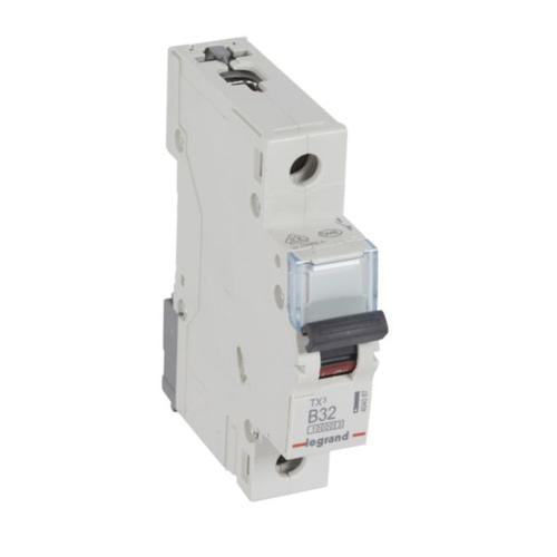 404087Legrandقاطع دائرة MCB TX3 بسعة 10000A قطب واحد 32A منحنى B