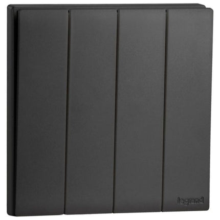 MEC22011BLLegrandمفتاح أوبريا رباعي 2 اتجاه 16 أمبير مات أسود