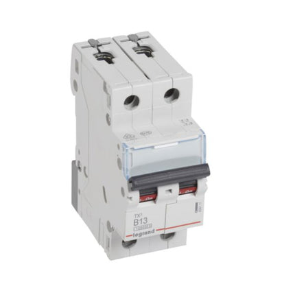 404111Legrandقاطع دائرة Legrand TX3 ثنائي القطب 13A منحنى B بسعة 10kA