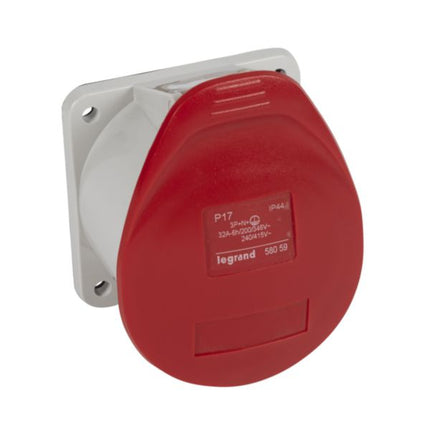 058059Legrandمقبس تركيب لوحة ليجراند P17 Tempra IP44 32A 380/415V