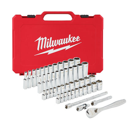 Metric & imperial ¼″ ratchet (socket set)