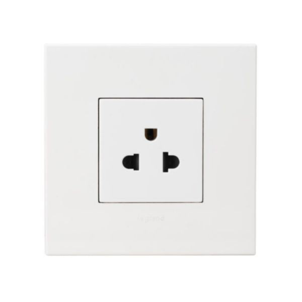 572116Legrandمنفذ Arteor يورو-أمريكي 16A 250V أبيض 2 وحدة