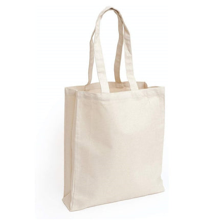 CT 101 - NaturalToolmart GiftsEco Friendly Cotton Shopping Bag With Gusset - Natural