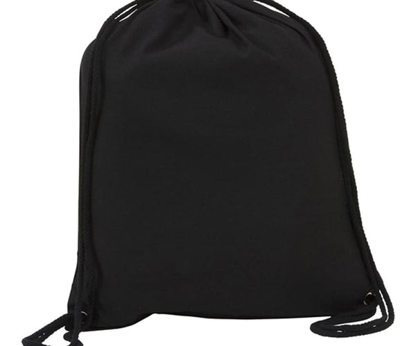 Eco-neutral Cotton Drawstring bag 240GSM Black – TOOLMART