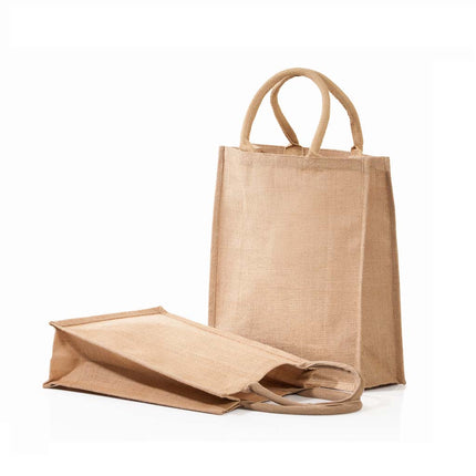 JT 101 - NaturalToolmart GiftsEco - neutral Jute Shopping Bag - Vertical - Natural