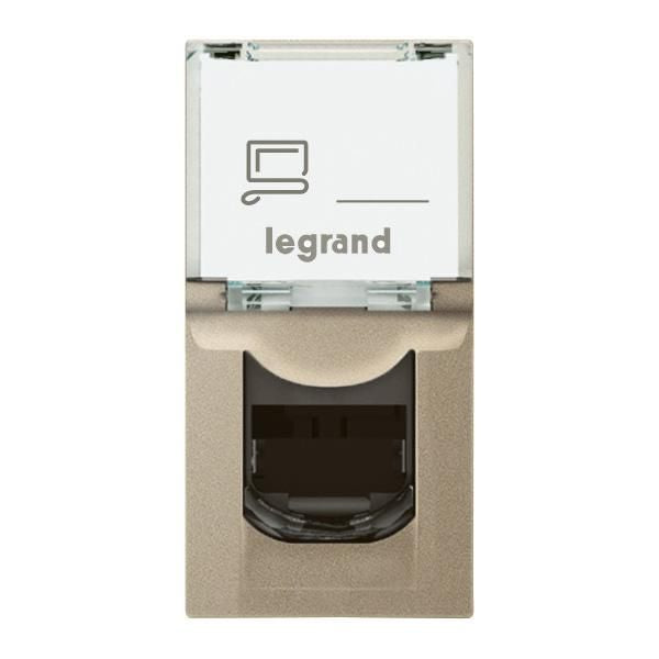 570058Legrandمقبس Legrand Arteor RJ45 فئة 5e UTP وحدة واحدة شمبانيا