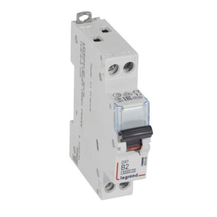 407469Legrandقاطع دورة Legrand DX3 MCB أحادي القطب + محايد 2A منحنى B 6kA