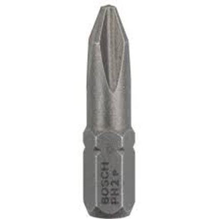 Screwdriver Bit PZ2 25mm, 1/4" C.6. Shank, Extra-Hard Tic Tac Box 25pcs