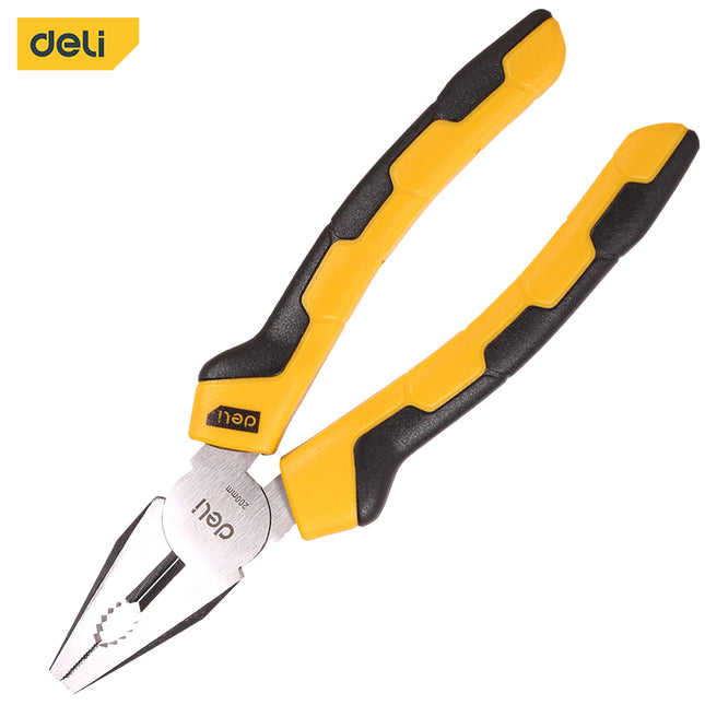 Deli Combination Pliers 8 Inch Yellow , EDL2008
