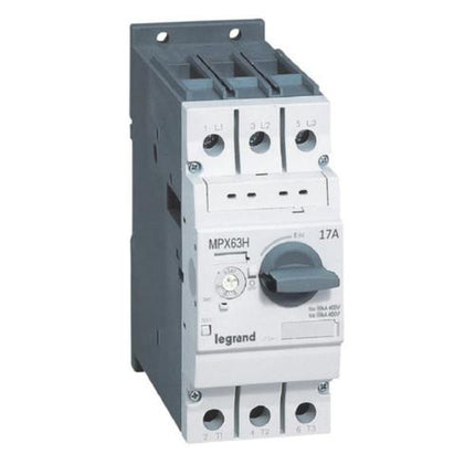 417362Legrandقاطع حماية محرك Legrand MPX3 بتصنيف 11-17A وقدرة قطع 50kA