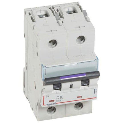 410147Legrandقاطع دائرة ليجراند DX3 ثنائي القطب 10A منحنى C