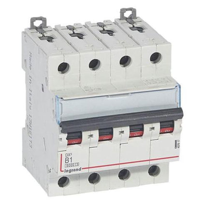 407617Legrandقاطع دائرة Legrand DX3 MCB رباعي الأقطاب 1A منحنى B 6000A