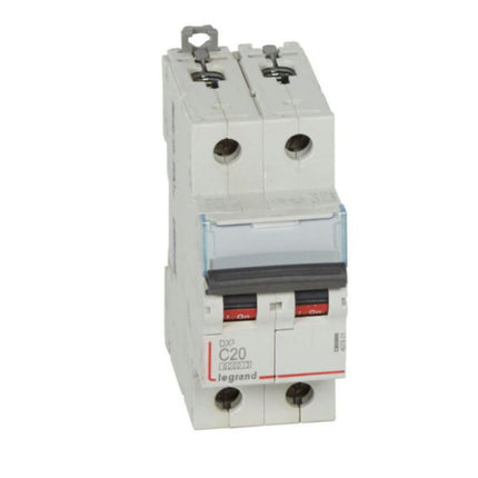 407801Legrandقاطع دائرة Legrand DX3 ثنائي القطب 20A منحنى C