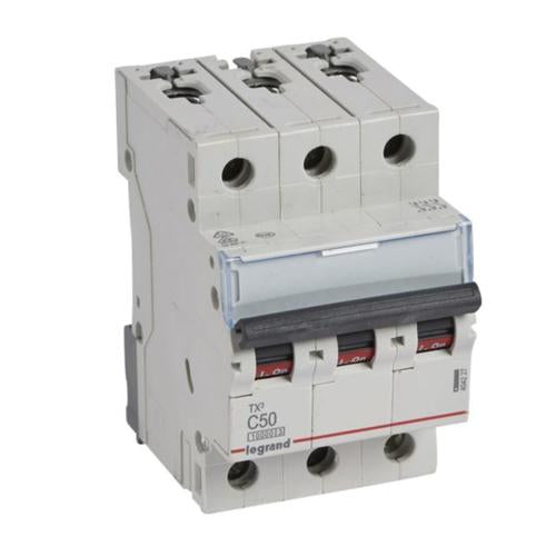 404227Legrandقاطع دائرة Legrand TX3 ثلاثي الأقطاب 50A منحنى C