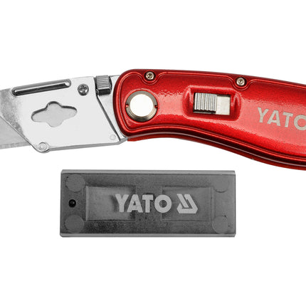 Yato YT-7534 Folding Cutter Knife with 5 Spare Blades 61x33mm