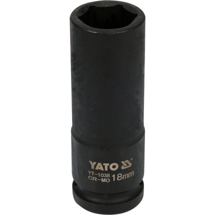Yato Hexagonal Deep Impact Socket 1/2'' 18mm CrMo Steel