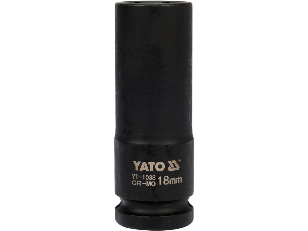 Deep Socket Exsagonal Yato Hexagonal Deep Impact Socket 1/2'' 18mm CrMo Steel YT-1038 – TOOLMART