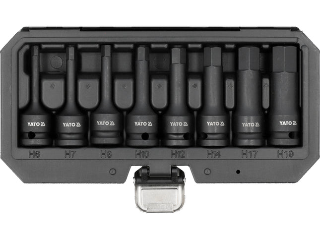 YATO Impact Bit Socket Set HEX 8 Pieces 1/2 Inch
