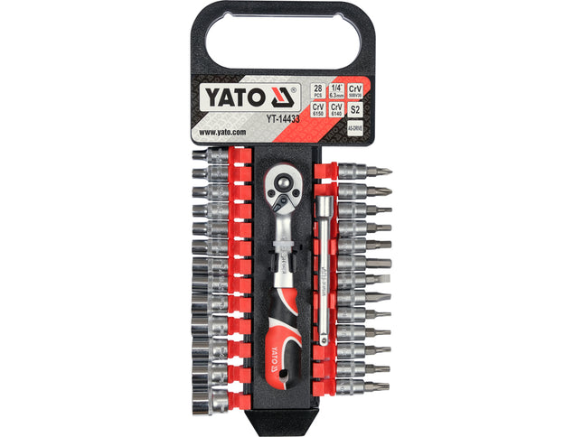 YATO 1/4" Socket Set 28 Pieces Professional Grade