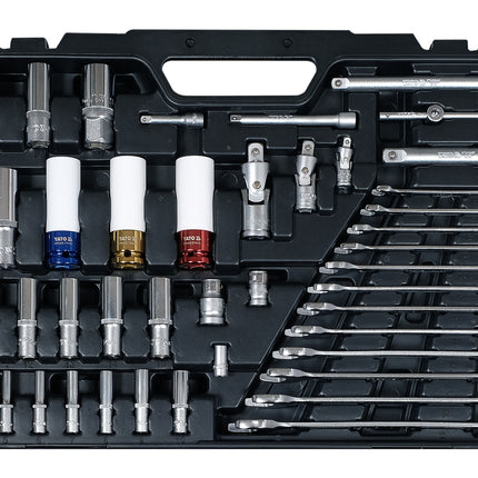 Yato 198 PCS SOCKET SET 1/4" 3/8" 1/2" | YT-38850