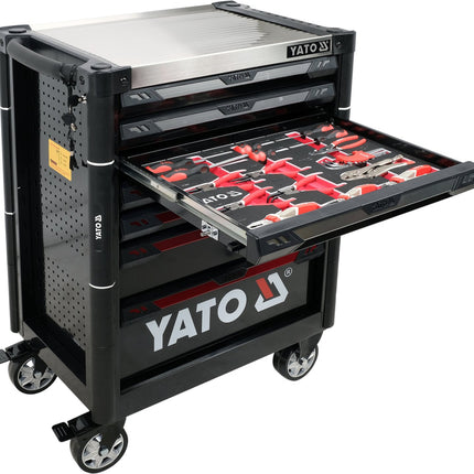 Yato 7 DRAWERS ROLLER CABINET WITH 157 PCS TOOLS | YT-55308