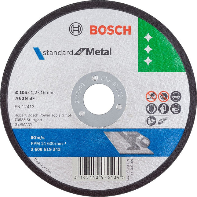 Bosch Tools,2608619343,Cutting Disc Standard for Metal 105x1.2x16mm