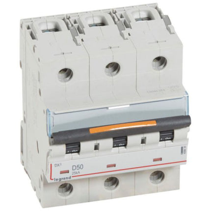 409838Legrandقاطع دائرة ليجراند DX3 ثلاثي الأقطاب 50A منحنى D