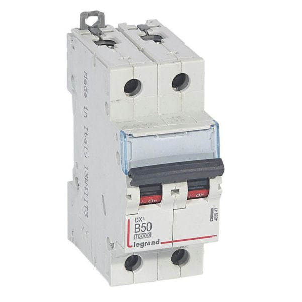 408947Legrandقاطع دائرة Legrand DX3 ثنائي القطب 50A منحنى B