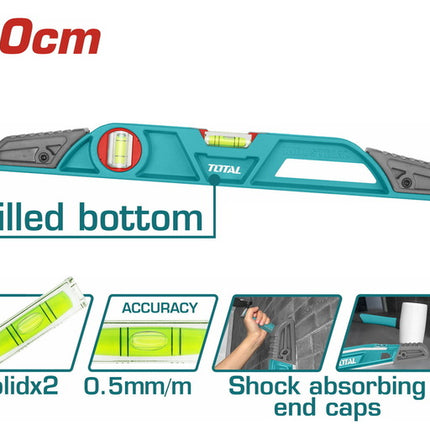 TOTAL Heavy-Duty Mason's Level 40cm (TMT221406)