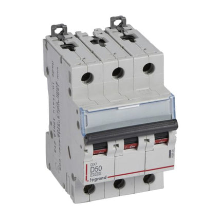 409504Legrandقاطع دورة Legrand DX3 ثلاثي القطب 50A منحنى D