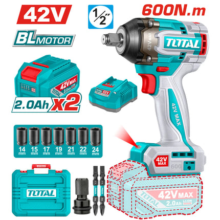 TIWLI42602Total Toolsمفك براغي لاسلكي بدون فرشاة من TOTAL