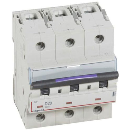 410214Legrandقاطع دارة ليجراند DX3 ثلاثي الأقطاب 20A منحنى D