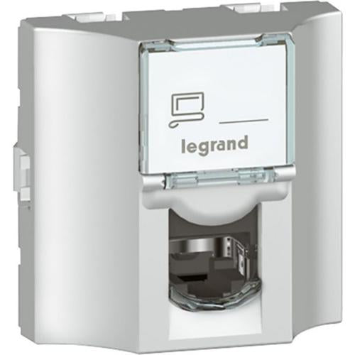 078624Legrandمقبس موزاييك RJ45 قابل للإزالة من الخلف فئة 5e UTP ألومنيوم