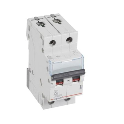 404201Legrandقاطع دائرة Legrand TX3 ثنائي القطب 6A منحنى C