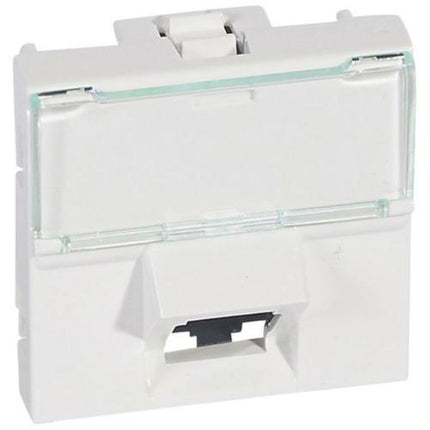 076503Legrandمقبس Mosaic RJ45 مائل 45° الفئة 6 UTP وحدتين أبيض