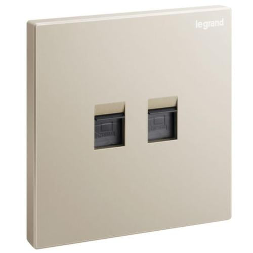282462-C2Legrandغالیون - مقبس RJ45 مزدوج أحادي الفئة 5E UTP - لون شمبانیا