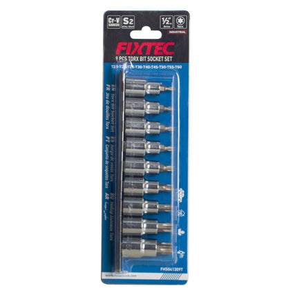 FHS041309TFixtecمجموعة مقابس بت Torx 9 قطع 1/2 بوصة FHS041309T