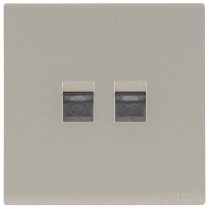 MEC42070CHLegrandمقبس هاتف RJ11 مزدوج Obria بلون شامبانيا MEC42070CH