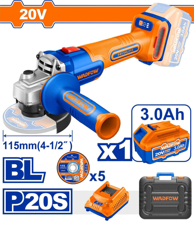 WLAP522Wadfow مطحنة زاوية لاسلكية WLAP522