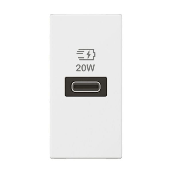 571696Legrandأرتيور وحدة USB من النوع C توصيل الطاقة 20W منفذ واحد أبيض