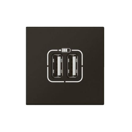 079194LLegrandشاحن USB مزدوج ليجراند موزاييك 2 وحدة 3 أمبير 15 واط أسود مات
