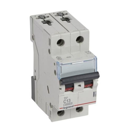 404204Legrandقاطع دارة Legrand MCB TX3 10000A ثنائي القطب 13A منحنى C
