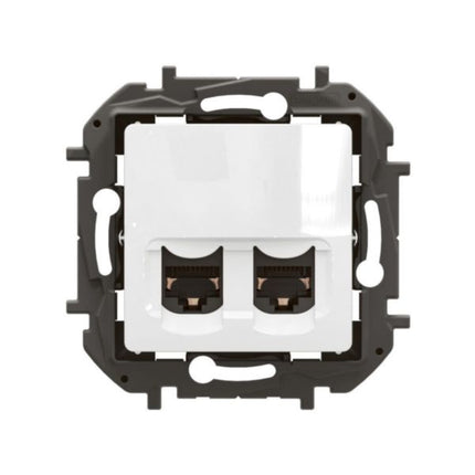 NP4332WHLegrandمقبس نيلوه المزدوج RJ45 Cat6A FTP أبيض مثبت بالفلاش