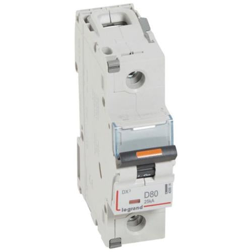 409814Legrandقاطع دائرة Legrand DX3 أحادي القطب 80A منحنى D