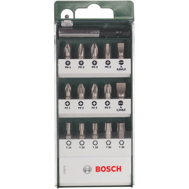 Screwdriver Bit Box Standard with Universal Holder 25mm 16pcs