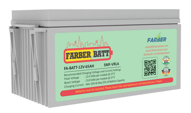 Farber SLA Battery 12V - 65 AH | FA-BATT-12V-65AH | Default Category | Toolmart