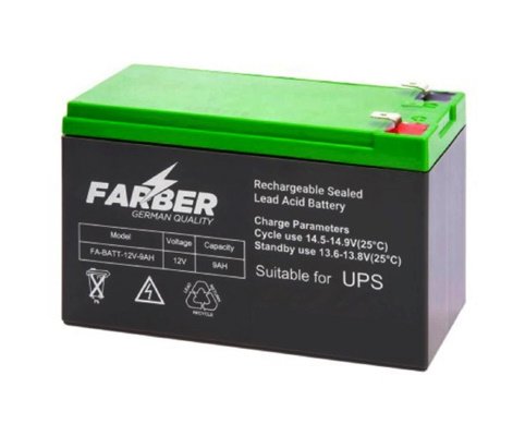 Farber SLA Battery 12V - 9 AH | FA-BATT-12V-9AH | Default Category | Toolmart