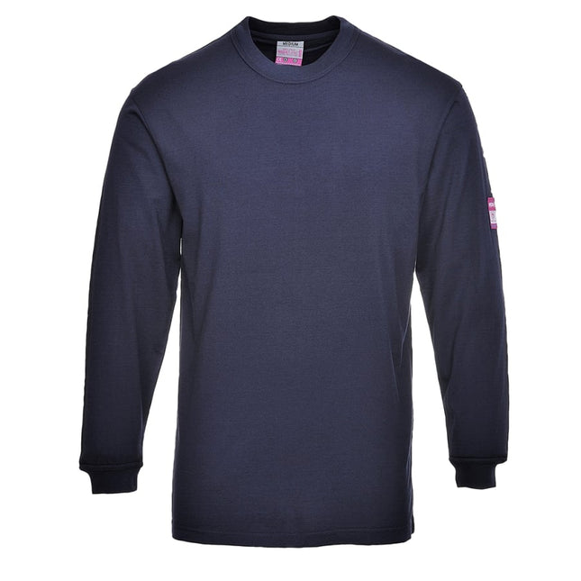 FR Anti-Static Long Sleeve T-Shirt / underwear Navy Blue | FR11 | Safety & PPE | Toolmart