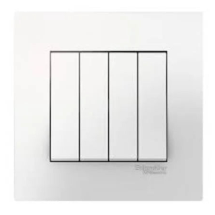 KB34S_1_WESchneider Electricمفتاح فيفاسي 4G 1W أبيض