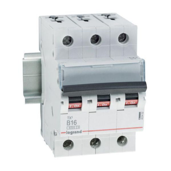 403402Legrandقاطع الدارة Legrand TX3 ثلاثي الأقطاب 16A منحنى B